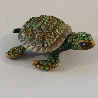 Skildpadde skrin med rhinsten
