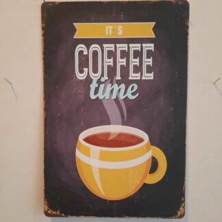 A64. Metal skilt Coffee Time