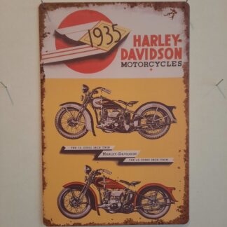 A68. Metal skilt Harley Davidson
