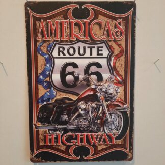 B01. Metal skilt Route 66