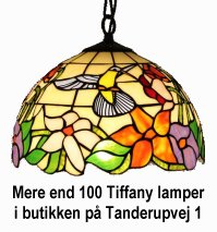 Mere end 100 Tiffany lamper i butikken